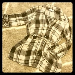 Plaid Maternity Top